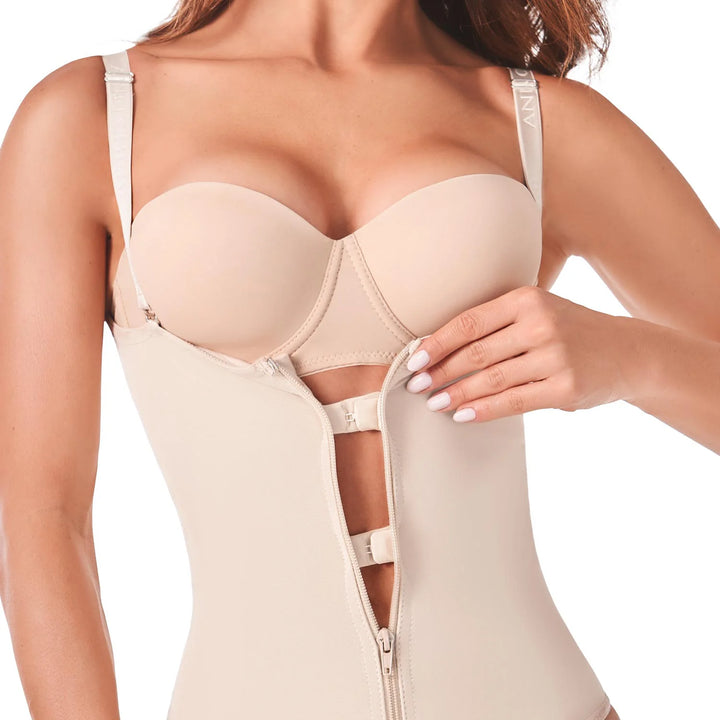 Ann Cherry Women's  1019T Bodysuit Faja Shapewear Thong Powernet Enelia