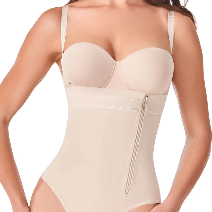 Ann Cherry Women's  1043T Bodysuit Faja Shapewear Thong Powernet Fiorella