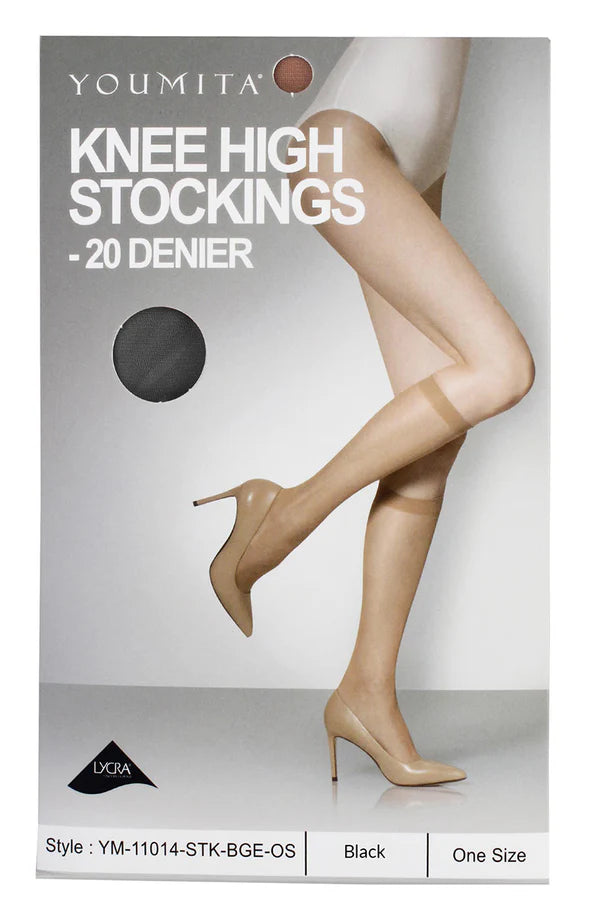 Youmita Women's Knee High Stocking -20 Denier Tight