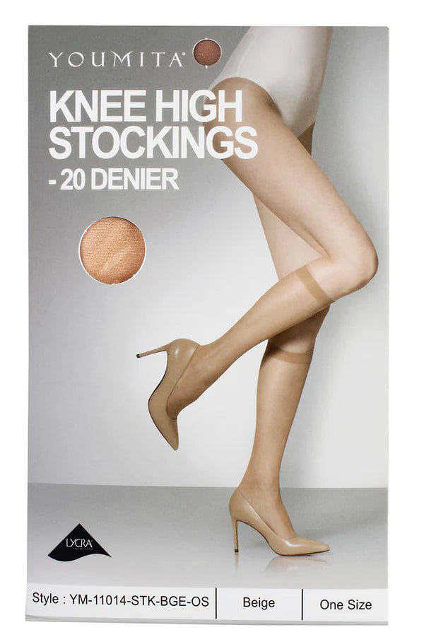 Youmita Women's Knee High Stocking -20 Denier Tight