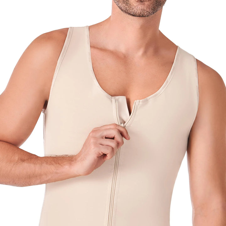 Ann Cherry Men's 2034 Waist Trainer Vest Zipper Powernet Chery