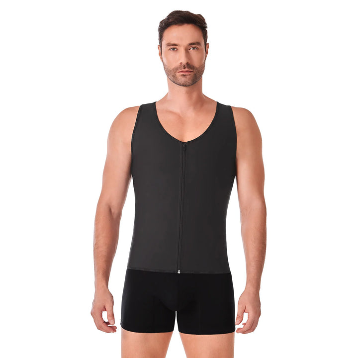 Ann Cherry Men's 2034 Waist Trainer Vest Zipper Powernet Chery