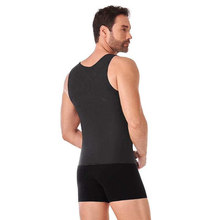 Ann Cherry Men's 2034 Waist Trainer Vest Zipper Powernet Chery