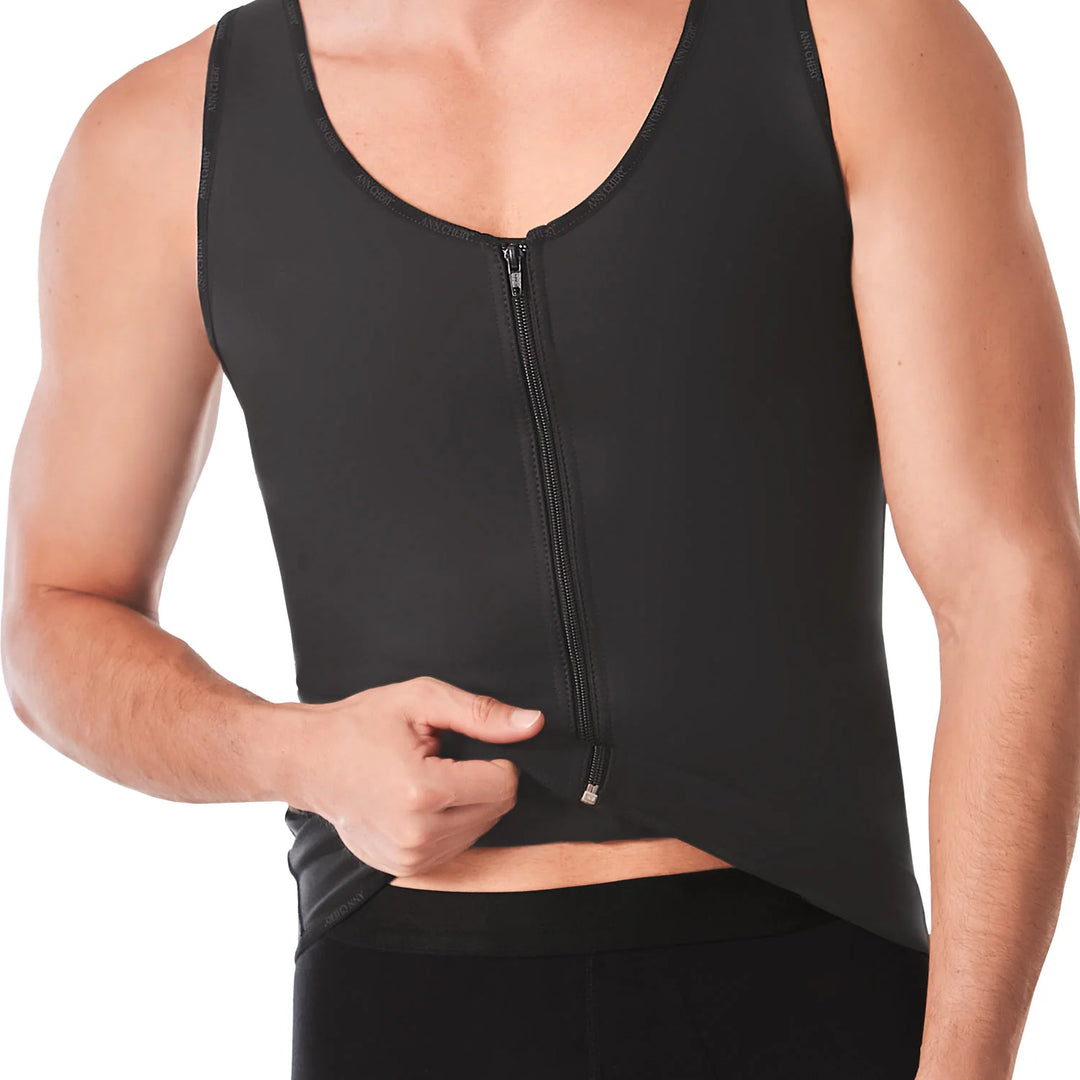 Ann Cherry Men's 2034 Waist Trainer Vest Zipper Powernet Chery