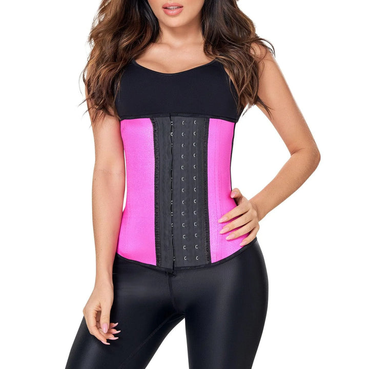 Ann Cherry Women's 2046 Metallic Latex Waist Trainer 3 Hooks