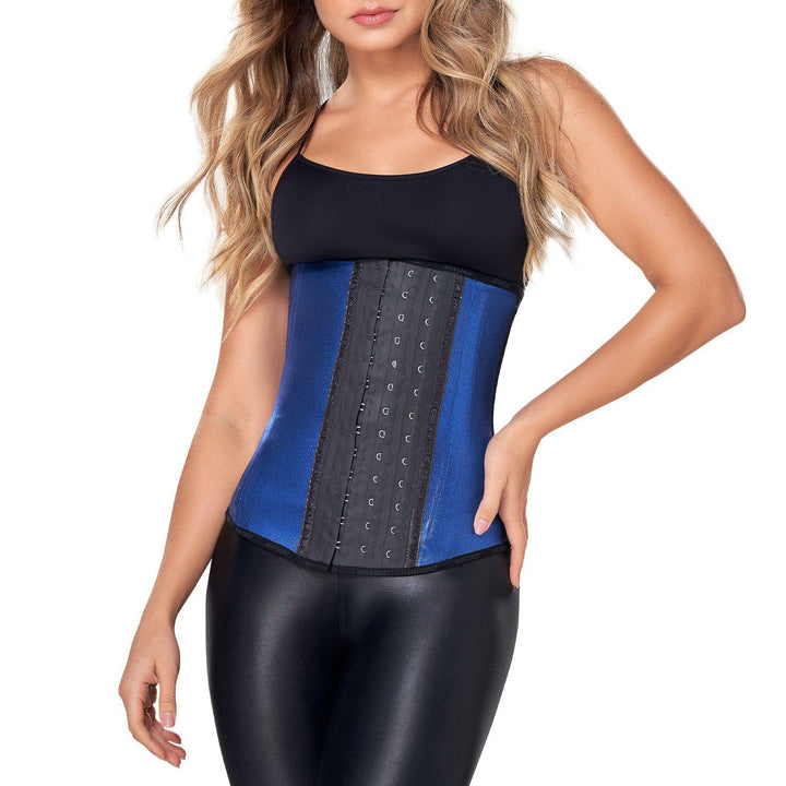 Ann Cherry Women's 2046 Metallic Latex Waist Trainer 3 Hooks