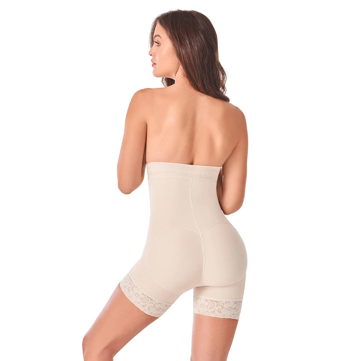Ann Cherry Women's 3010 Strapless Faja Shapewear Knee-Length Powernet Alexa