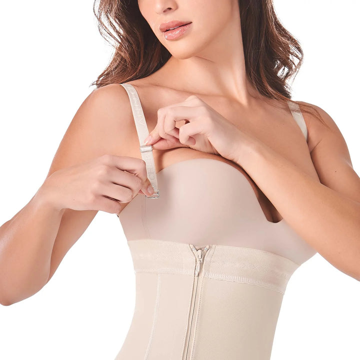 Ann Cherry Women's 3010 Strapless Faja Shapewear Knee-Length Powernet Alexa