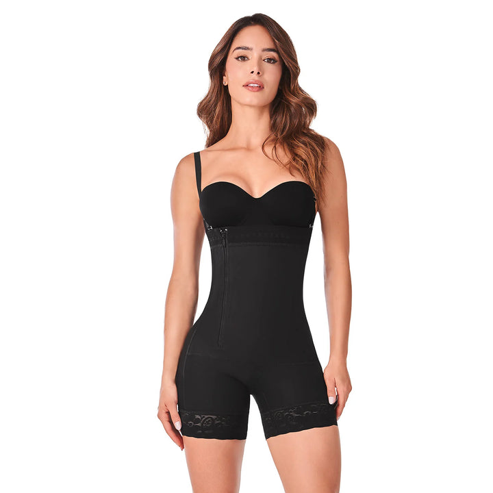 Ann Cherry Women's 3010 Strapless Faja Shapewear Knee-Length Powernet Alexa