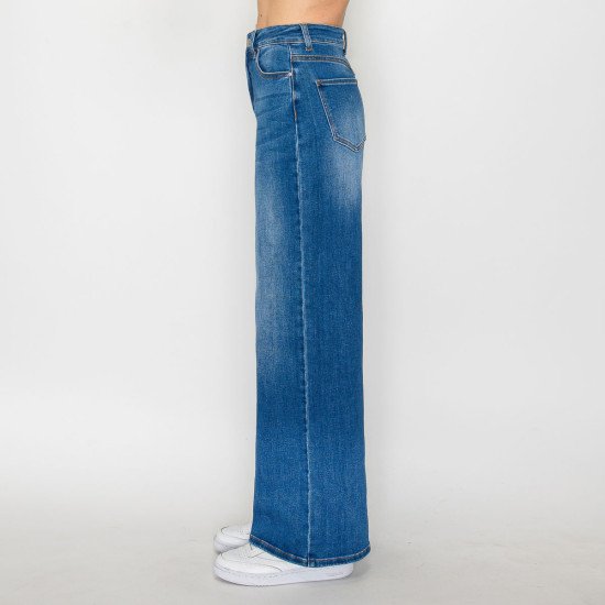 Women's Basic High Waist Wide Leg Jean - PT90386