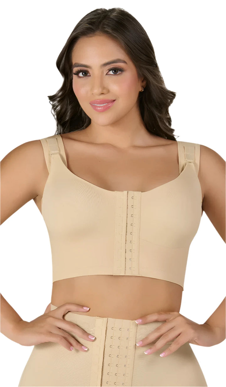 Fajas M&D B 08209 Flexy Pre-Molded Bra / Post-Surgical Recovery Compression Bra - Stage 1 Shapewear for Ultimate Comfort and Support