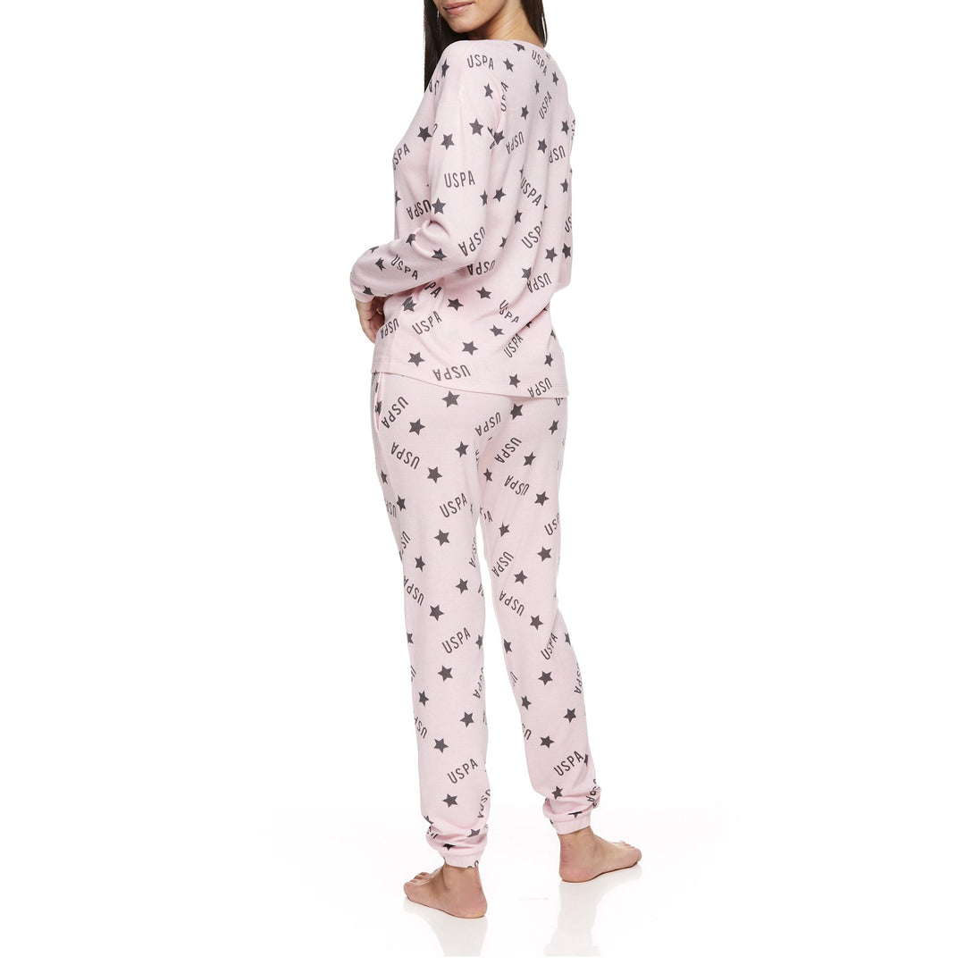 U.S. Polo Assn. Women's & Women's Long Sleeve and Pant Lounge Pajama Sleep Set