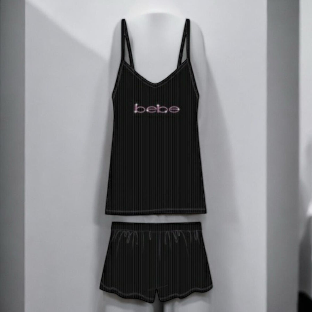 BEBE Women's Ribbed Cami Pajama Set