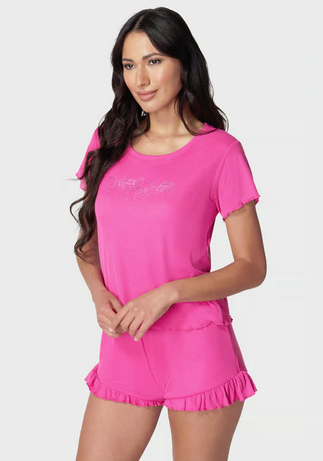 BEBE Women's Ribbed Short Set -Comfort-Enhancing Ribbed Short Set Pajamas for Sculpted Sleep
