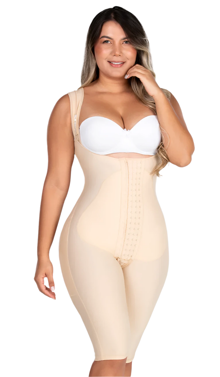 Fajas M&D F04479 KNEE-LENGTH FAJA FOR FIRST STAGE/ SLEEPING FAJA – Comfort, Support, and Sculpting Power