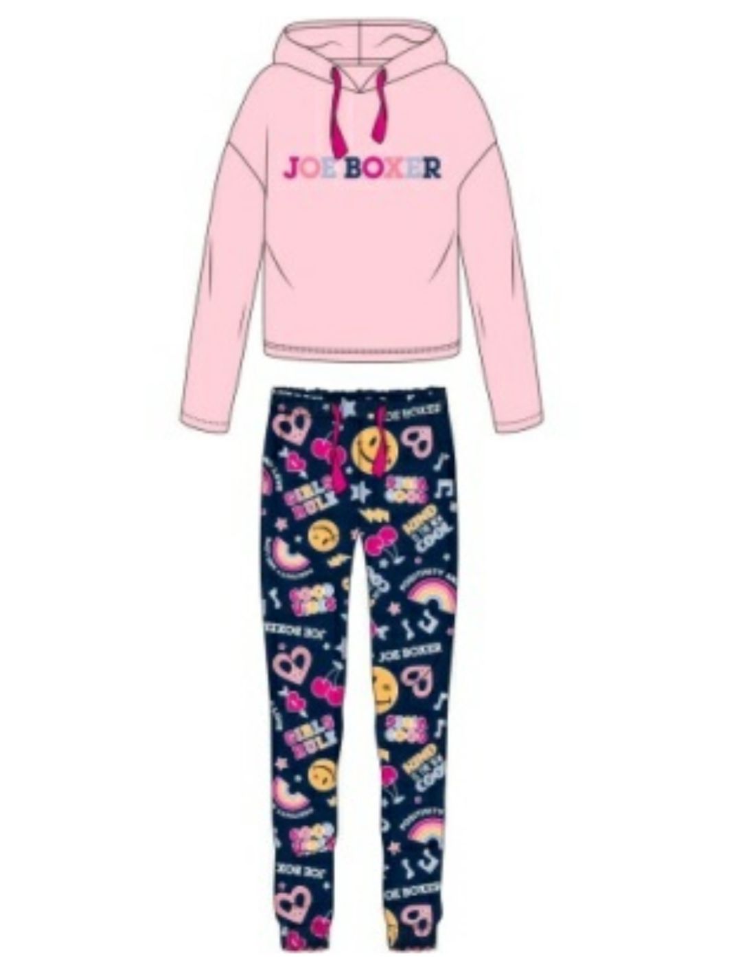Joe Boxer Women's 2-Piece Hooded Pajama Set - Lounge Wear for Women