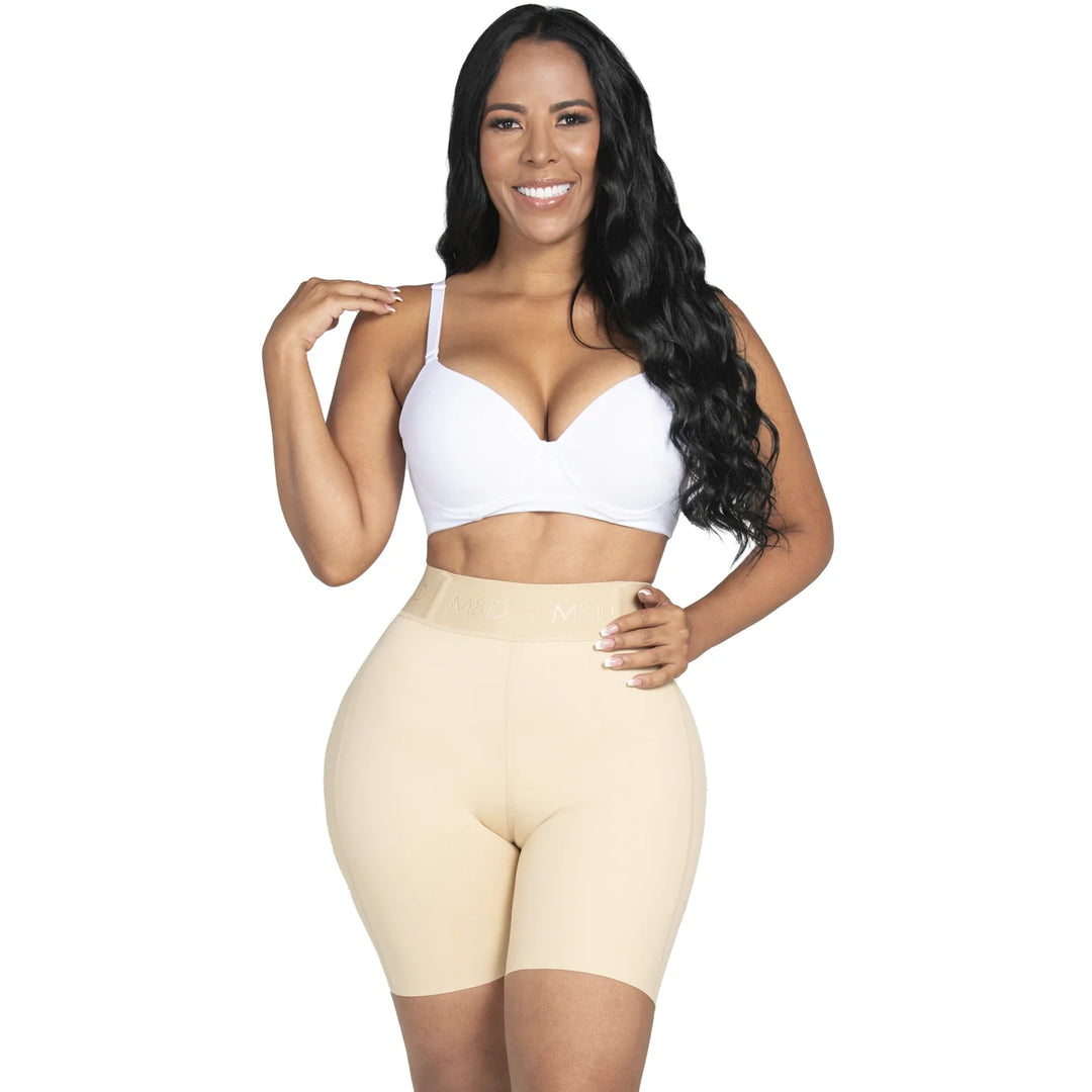 Fajas M&D STA08324 High-Waisted Control Flexy Compression Body Shaper Shorts for Women – Sculpt, Shape, and Enhance Comfort and Support