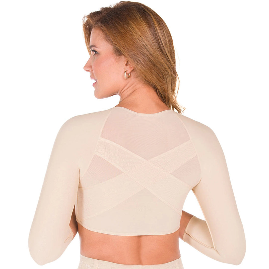 FAJAS MYD B00204 POST SURGERY COMPRESSION SUPPORT BRA FRONT CLOSURE WITH SLEEVES