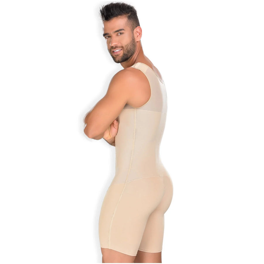 Men's Powernet Slimming Body Shaper – Ultimate Sculpting and Comfort Solution Beige / S / Elástico