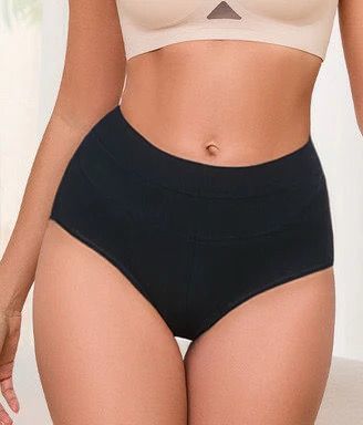 GAI YI  Women's Briefs High Waist Tummy Control Cotton Underwear Jacquard Lace Panties for Women Ladies Panty - 6 PACK