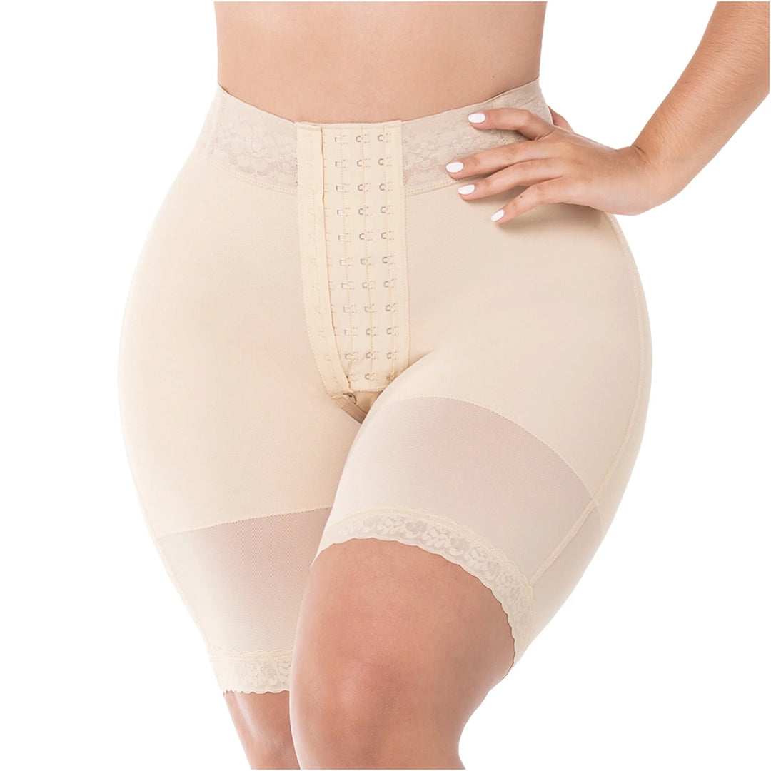 M&D STA0428 High Waisted Post Surgery Shapewear Shorts for Tummy Control – Hourglass BBL Powernet Comfort and Support