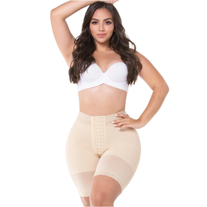 M&D STA0428 High Waisted Post Surgery Shapewear Shorts for Tummy Control – Hourglass BBL Powernet Comfort and Support