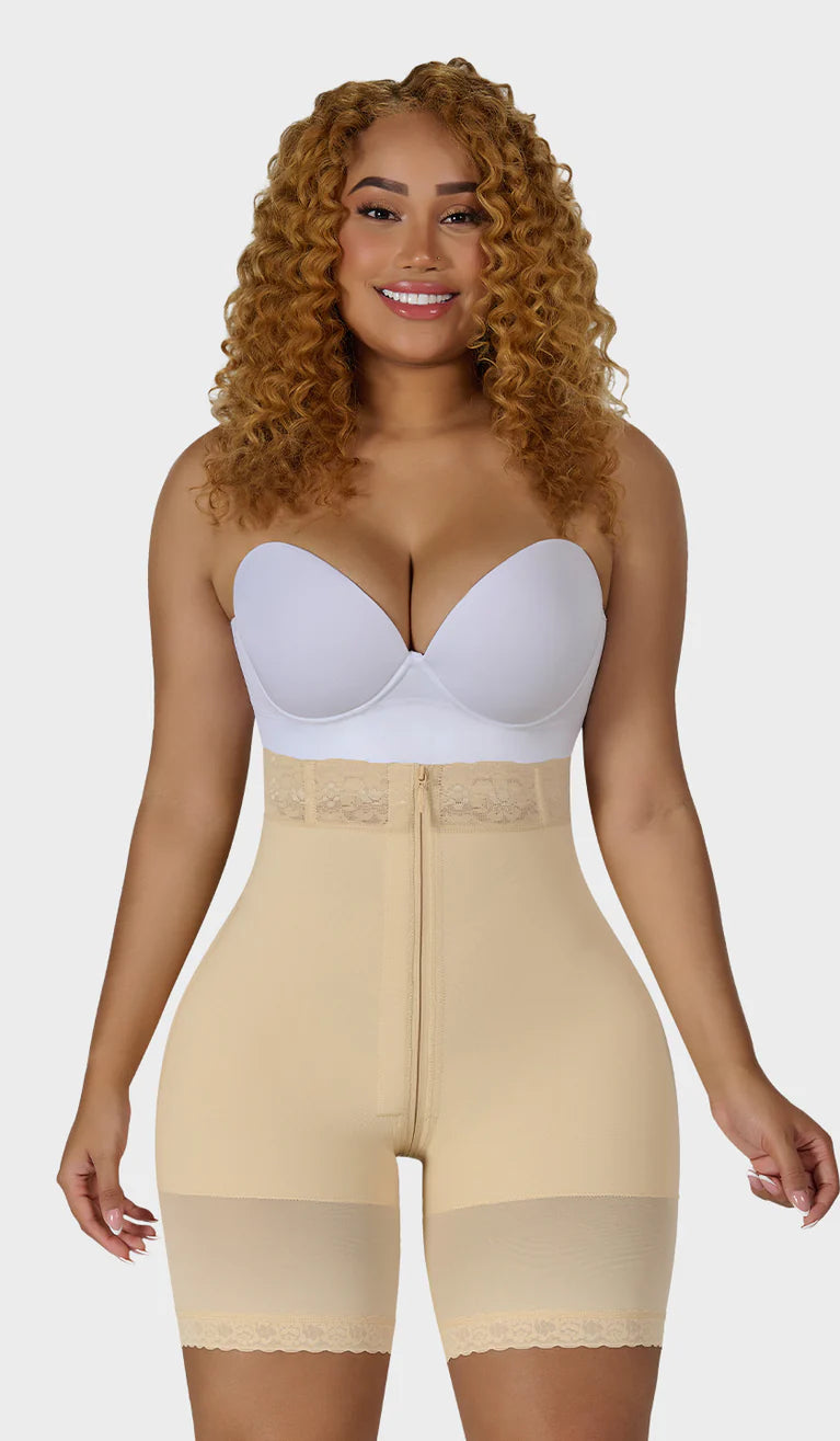 M&D SXA00728 Women's  Hourglass Post Surgery BBL Extra High Waist Shapewear  Shorts for Tummy Control / Powernet Sculpt and Enhance with Powernet Technology