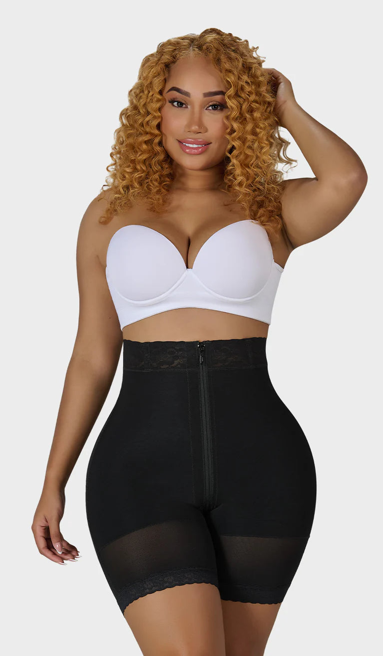 M&D SXA00728 Women's  Hourglass Post Surgery BBL Extra High Waist Shapewear  Shorts for Tummy Control / Powernet Sculpt and Enhance with Powernet Technology