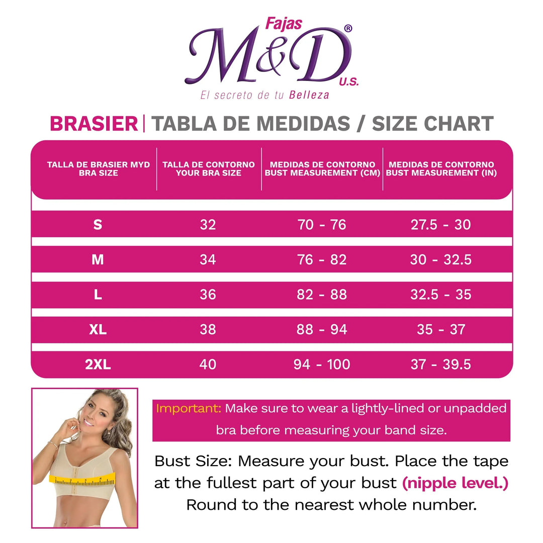 Fajas M&D B0019 Women's Control Bra Large Cup / Ultimate Sculpting Breast Support Bra with Powernet Control – Comfort & Confidence