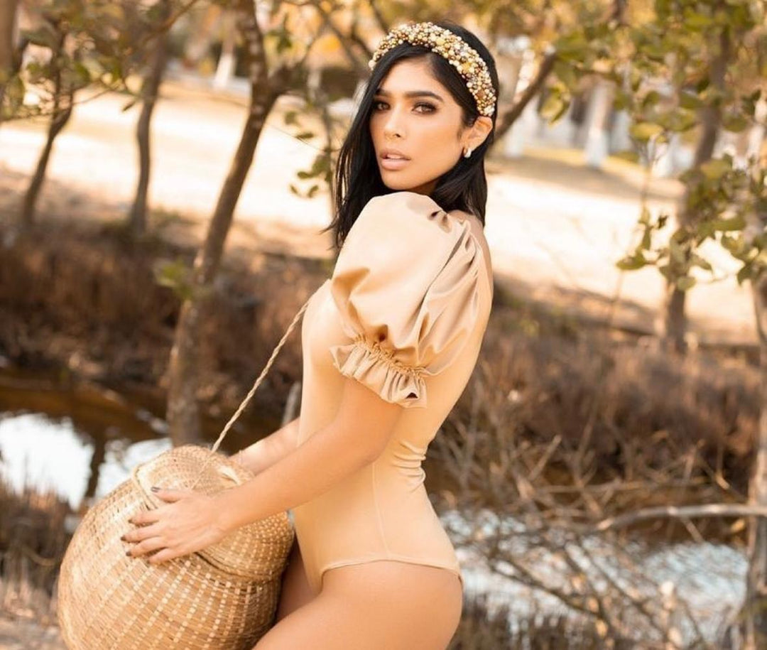 SW001 One Should Golden Swimwear